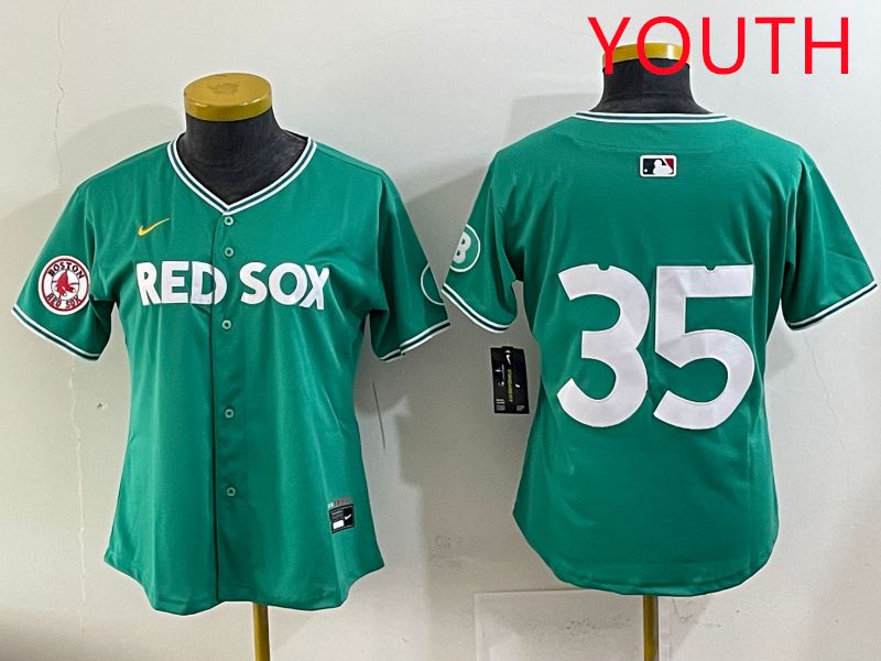 Youth 2025 Boston Red Sox 35 No Name Dark Green Joint Name Nike MLB Jersey style 8
